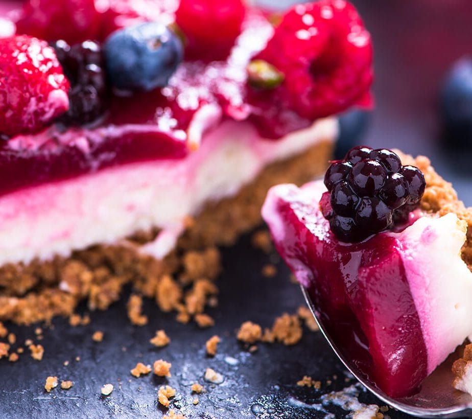 Rezept Beeren-Mascarpone-Torte kalorienarm, Beerentorte, Mascarponetorte, Himbeertorte, Brobeertorte, Waldbeertorte, zuckerfrei