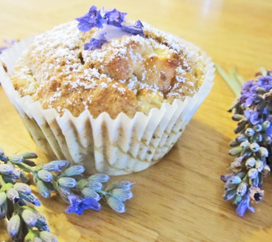 Rezept Lavendel-Apfel-Muffins kalorienarm, Lavendelmuffins, Apfelmuffins