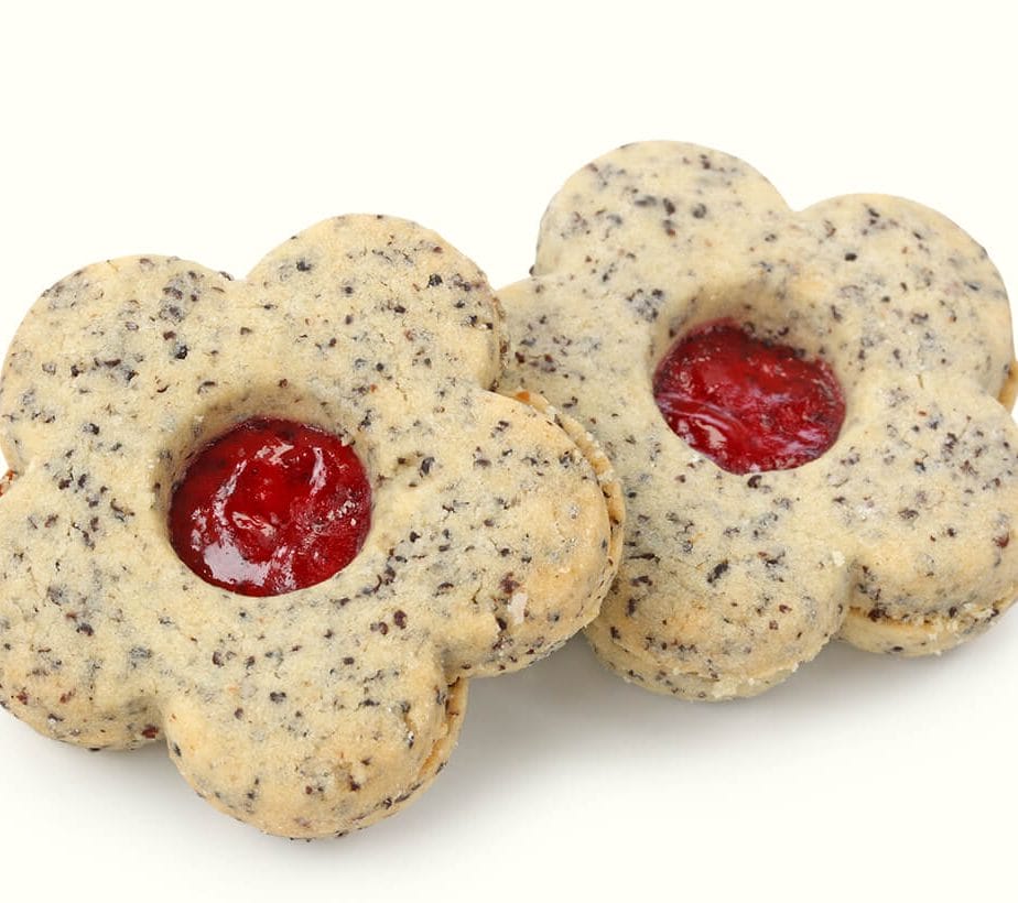 Rezept Mohnkekse mit Birkenzucker, Marmeladenkekse, Mohnplätzchen, Marmeladenplätzchen, Einfache Plätzchen, Weihnachtskekse, Weihnachtsplätzchen, ohne Zucker