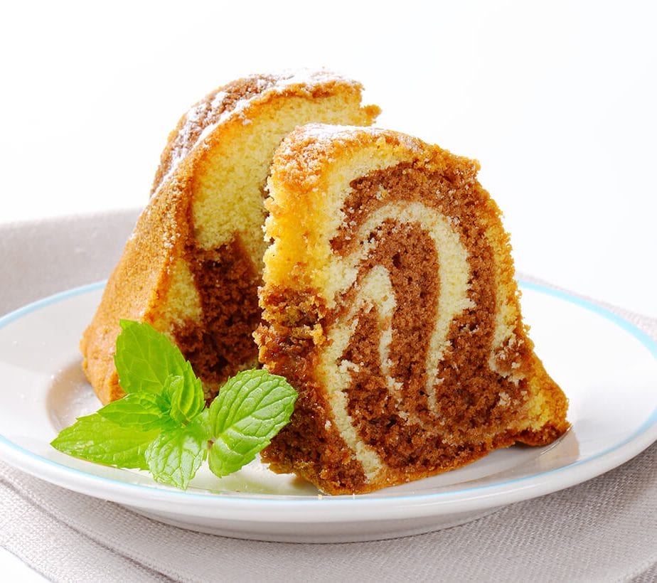 Rezept Schoko-Kokos-Bananen-Marmorkuchen mit Birkenzucker, Schokokuchen, Bananenkuchen, Kokoskuchen, Guglhupf, Marmorguglhupf