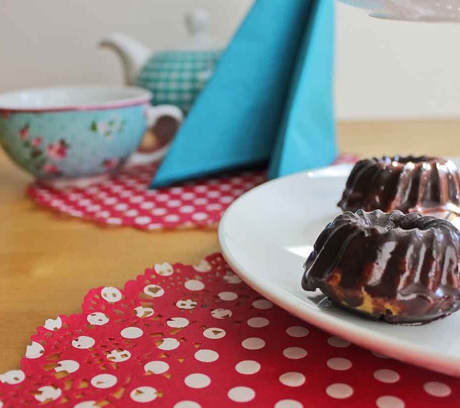 Rezept MiniMamorGugels mit Schokolade, Marmorkuchen, Marmorguglhupf, Guglhupf