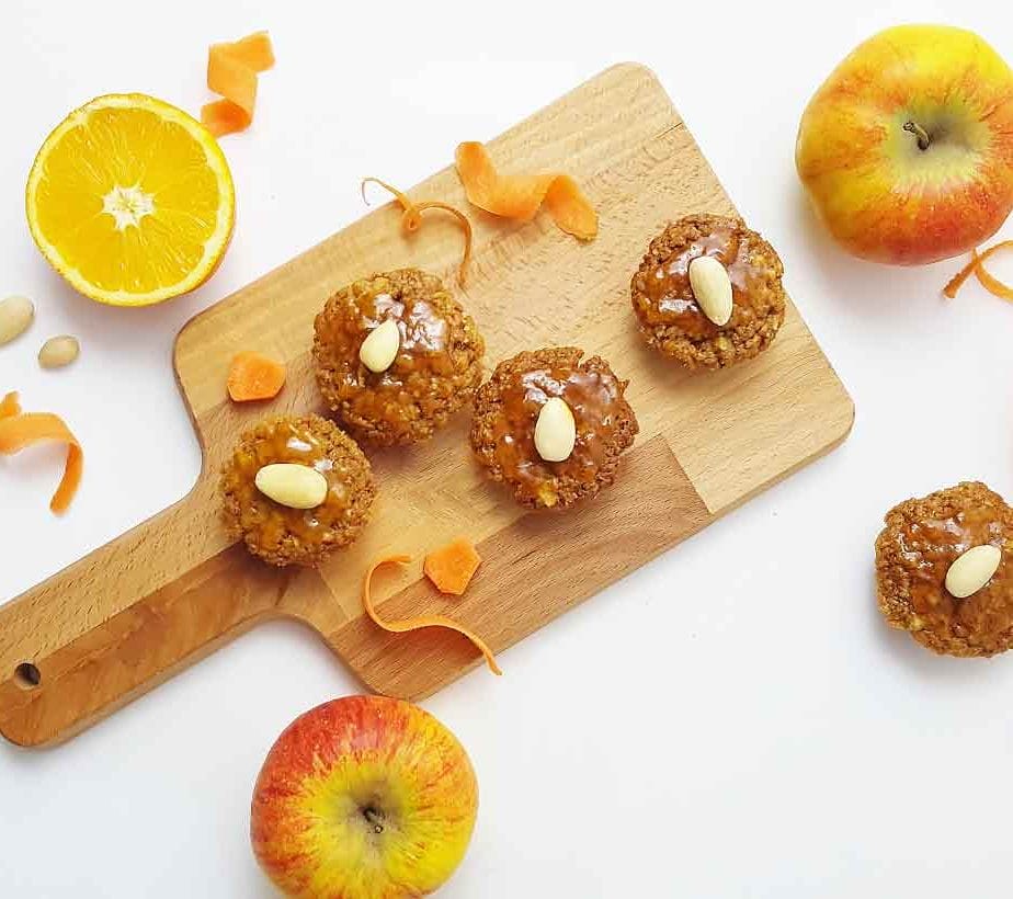 Rezept Muffins Apfel Karotte Mandel Orange mit Birkenzucker Xylit