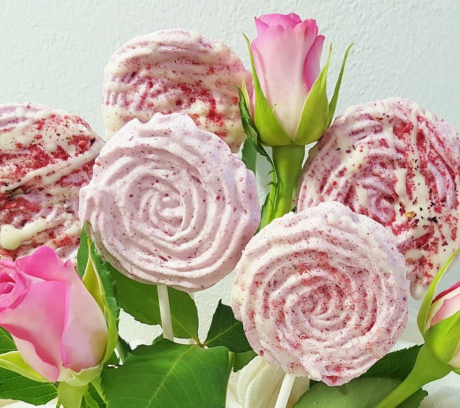 Rezept Himbeer Baiser Rosen zuckerfrei