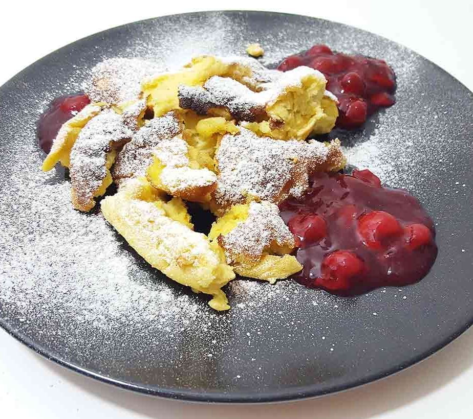 Rezept Kaiserschmarrn rote Grütze mit Xylit