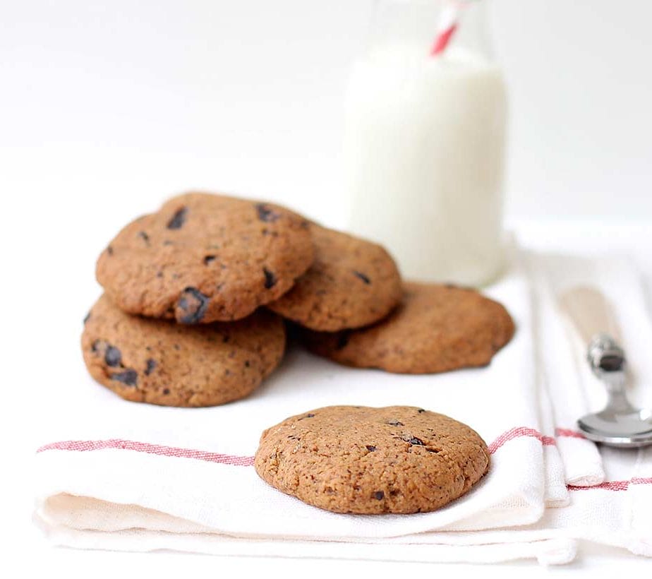 Schoko-Vanille-Kekse zuckerfrei, mit Xylit, Chocolate Cookies, Schokoladekekse mit Vanille