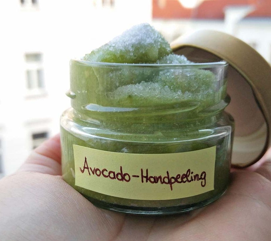 Avocadopeeling, DIY Handpeeling, DIY Avocado-Zitronenpeeling, Körperpeeling selber machen