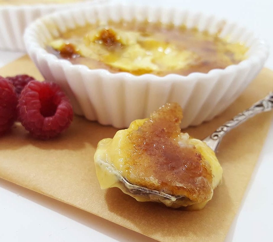 Flambierte Crème brûlée, Crème brûlée zucekrfrei, Klassische Crème brûlée