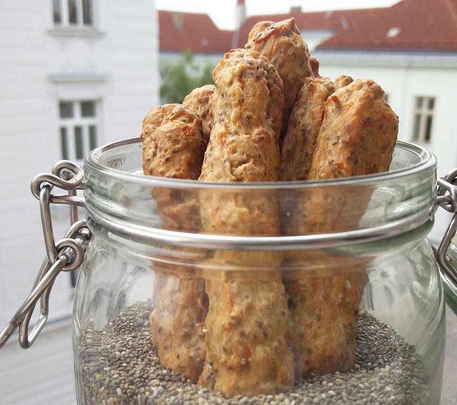 Knabberstangen für Kinder, Chiastangen ohne Zucker, Dinkelstangen, Babystangen