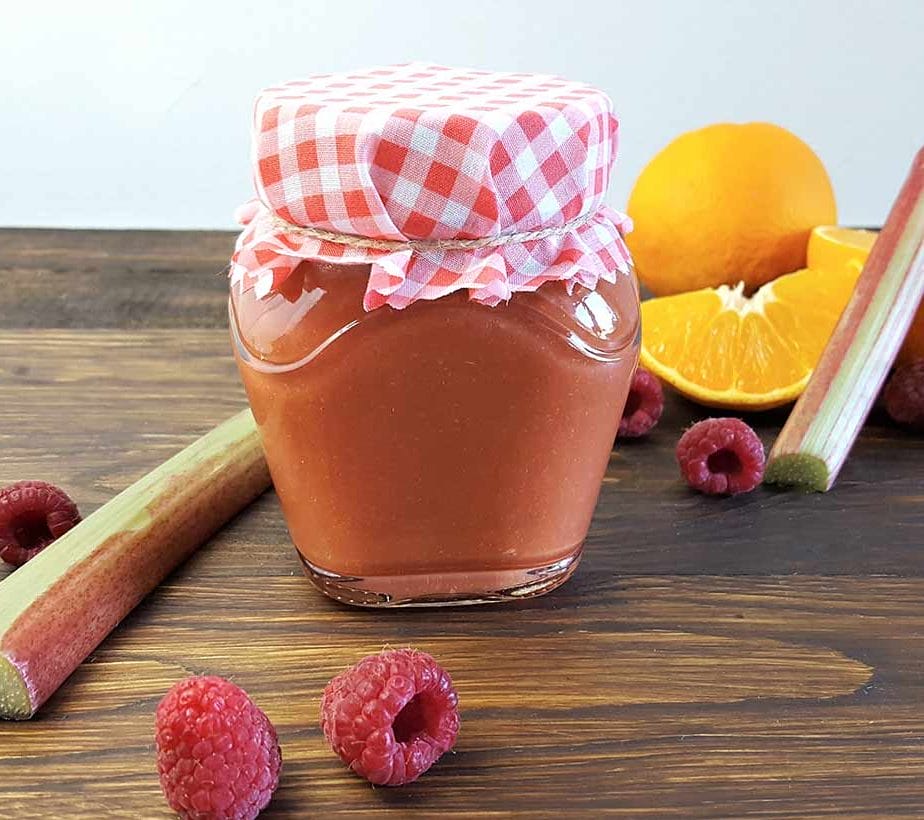 Rhabarbermarmelade, Orangenmarmelade mit Rhabarber, Rhabarber-Orangen-Fruchtaufstrich