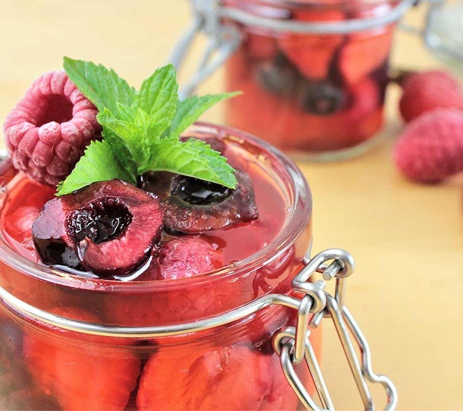 Himbeerkompott, Erdbeerkompott, Heidelbeerkompott, Brombeerkompott, Kirschkompott, zuckerfrei, Fruchtkompott