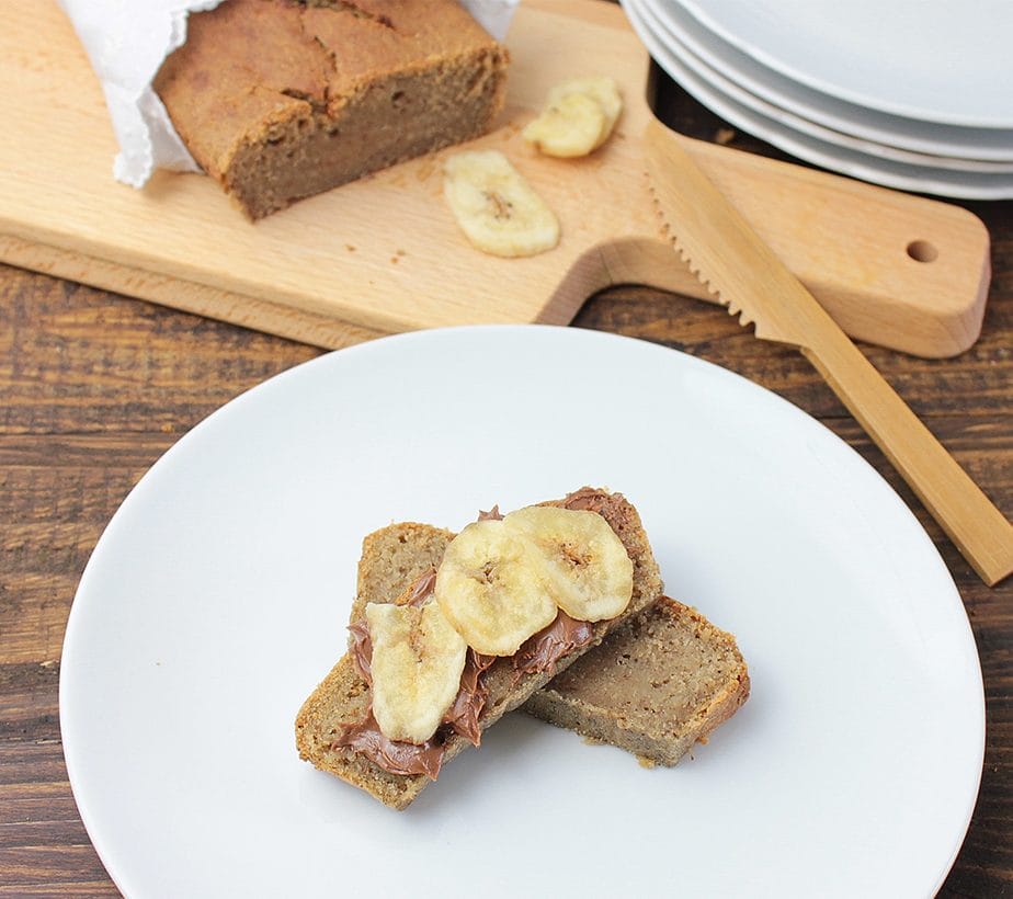 Veganer Bananenkuchen, Bananabread, Brot aus Bananen, zuckerfrei, ohne Zucker, mit Xylit