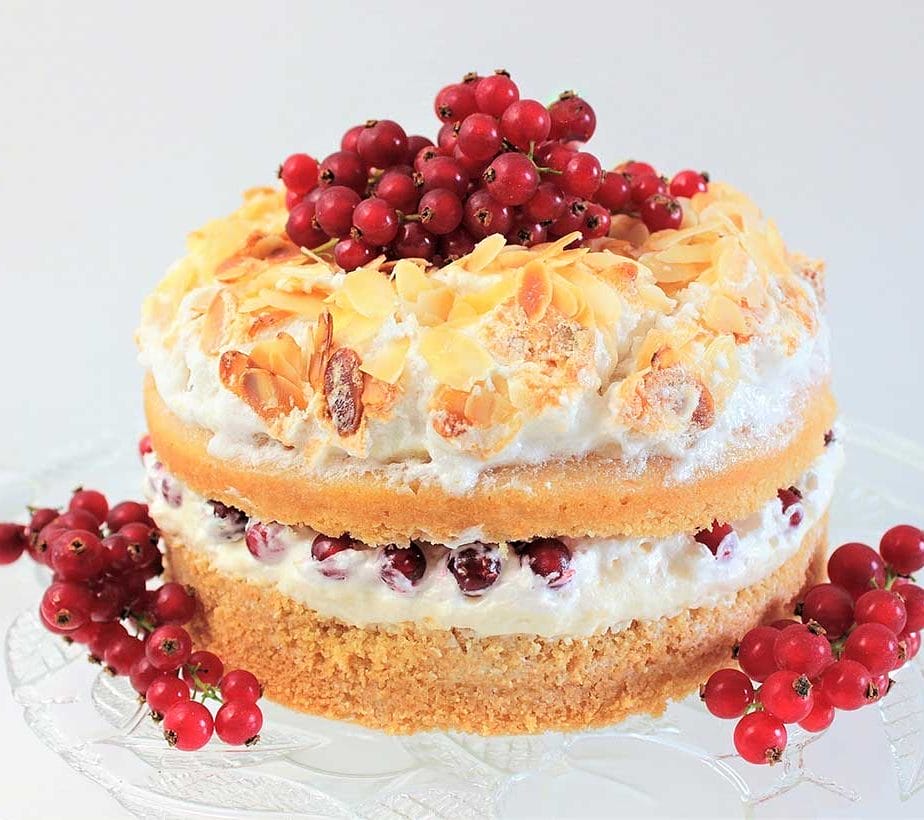 Ribiseltorte, Johannisbeertorte, Himmelstorte mit Ribisel, Ribiselkuchen, Johannisbeerkuchen, zuckerfrei, ohne Zucker, vegan, mit Baiser