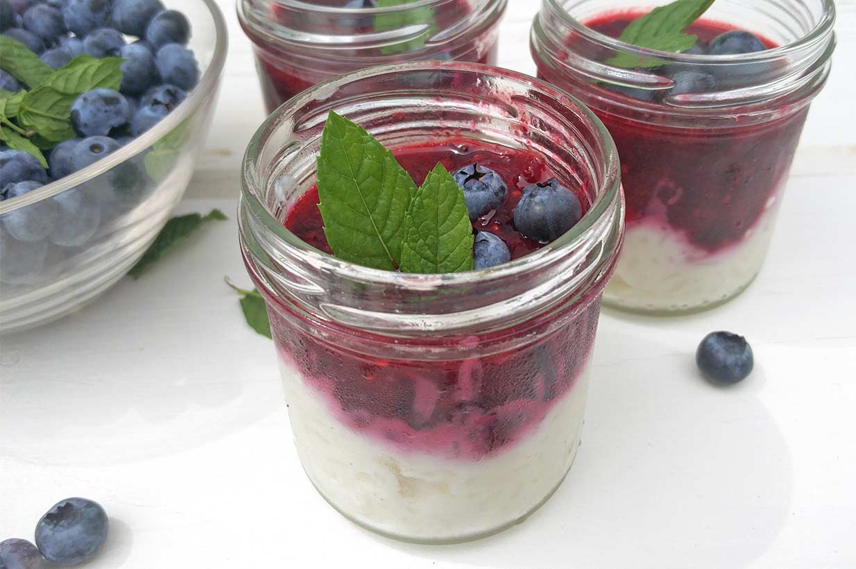Milchreis mit Beeren zuckerfrei - Birkengold