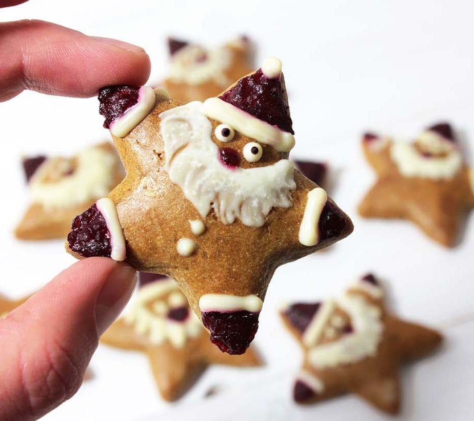 Lebkuchen, Nikolauslebkuchen, Weihnachtskekse, zuckerfrei, ohne Zucker, Sternenkekse, Lebkuchensterne, Nikolaussterne