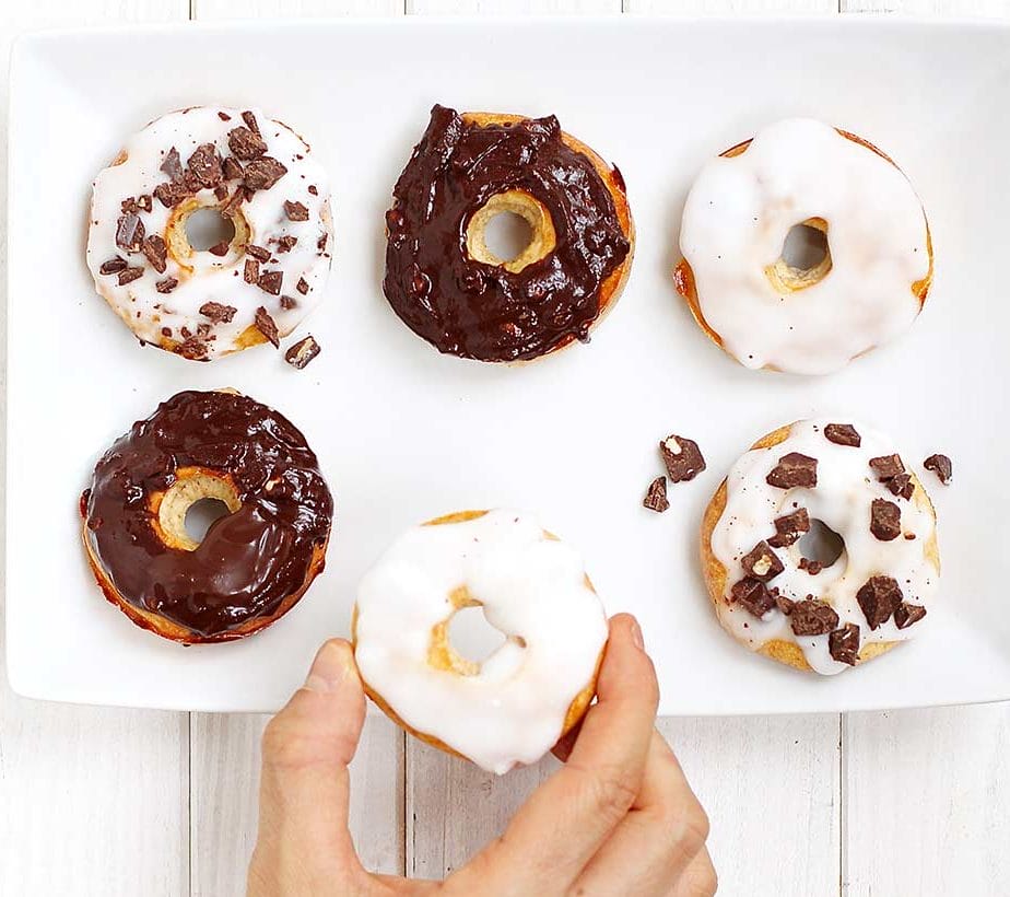 Schokodonuts, Rezept Donuts, zuckerfrei, ohne Zucker