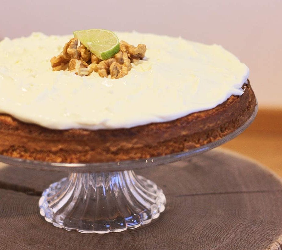 Karottentorte, Torte mit Karotten, Kuchen mit Karotten, Limettentorte, Limettenkuchen, zuckerfrei