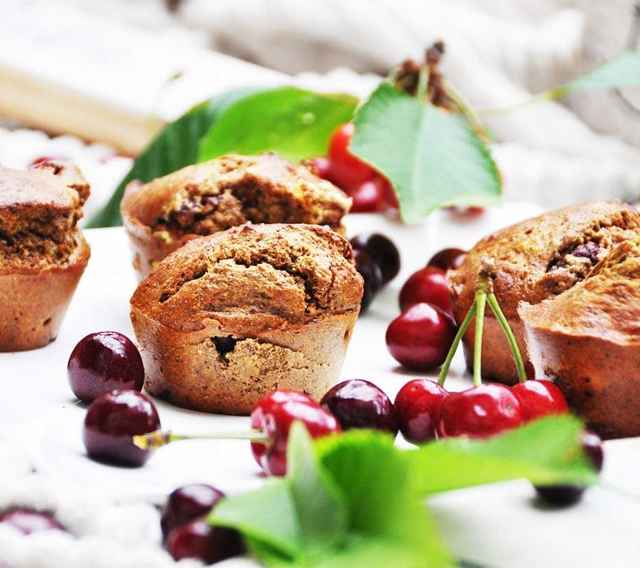Cherry Muffins, Kirschmuffins, Kirschenmuffins, Kirschen Muffins