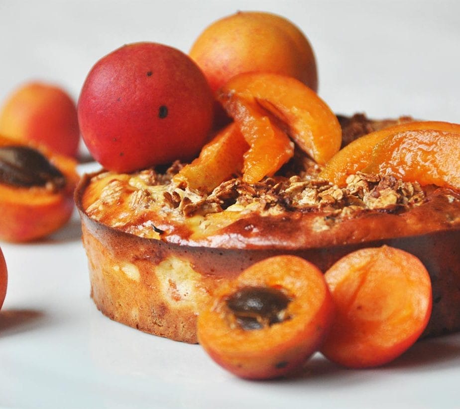 Oat Cake, Haferflocken-Marillen Kuchen, Haferflockenkuchen mit Aprikose