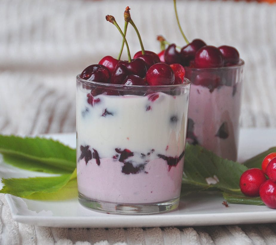 Cherry Joghurt, Cherry Yoghurt, Kirschen Joghurt, Kirschjoghurt, Weichsel Joghurt