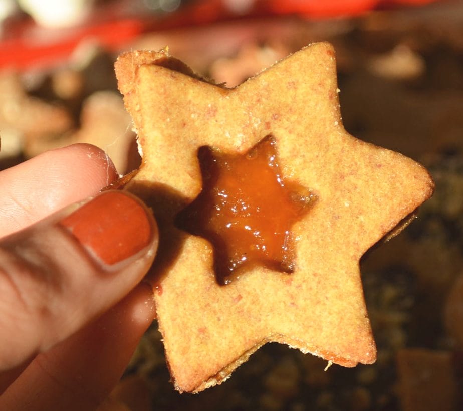 Sternkekse, Linzerkekse, Doppelkekse mit Marmelade