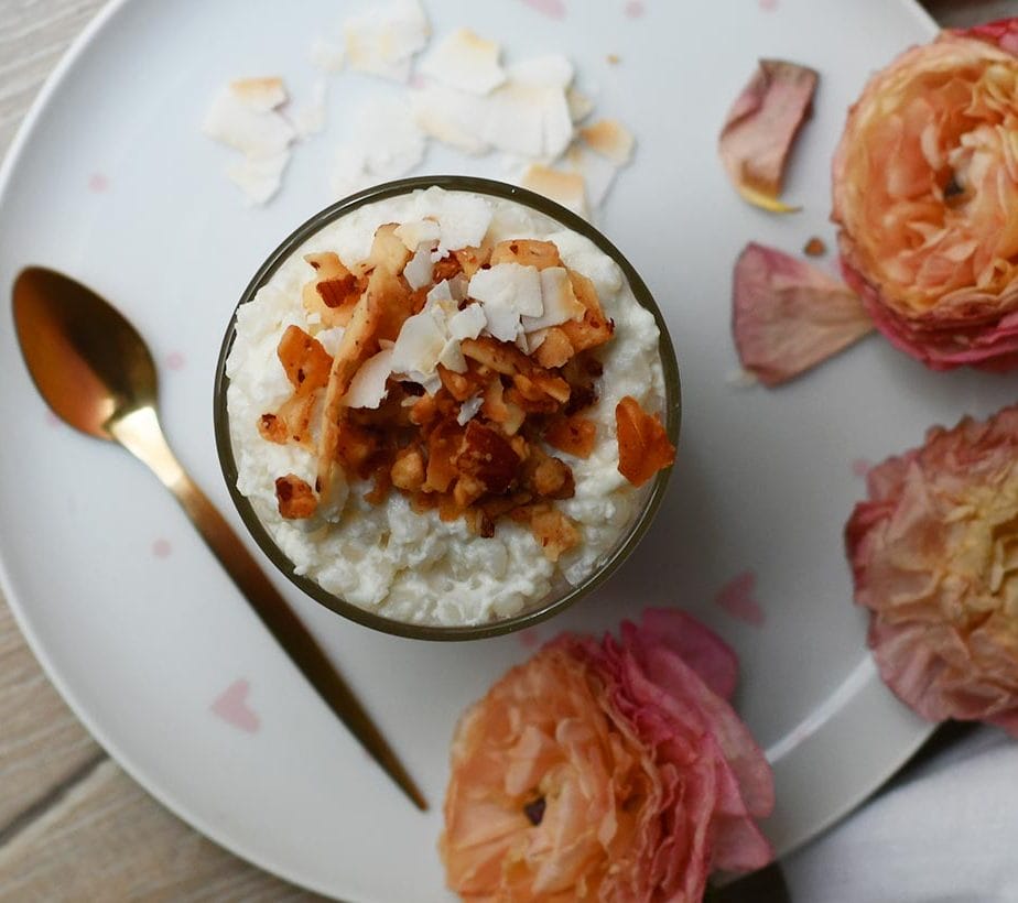 Shirataki Reis Frühstück, Frühstücksreis, kohlenhydratarmes Reisgericht