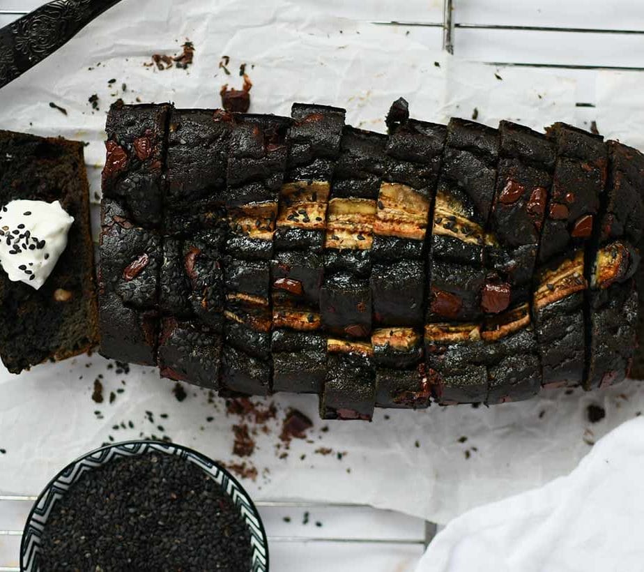 Aktivkohle Bananenbrot, Bananenbrot mit Aktivkohle