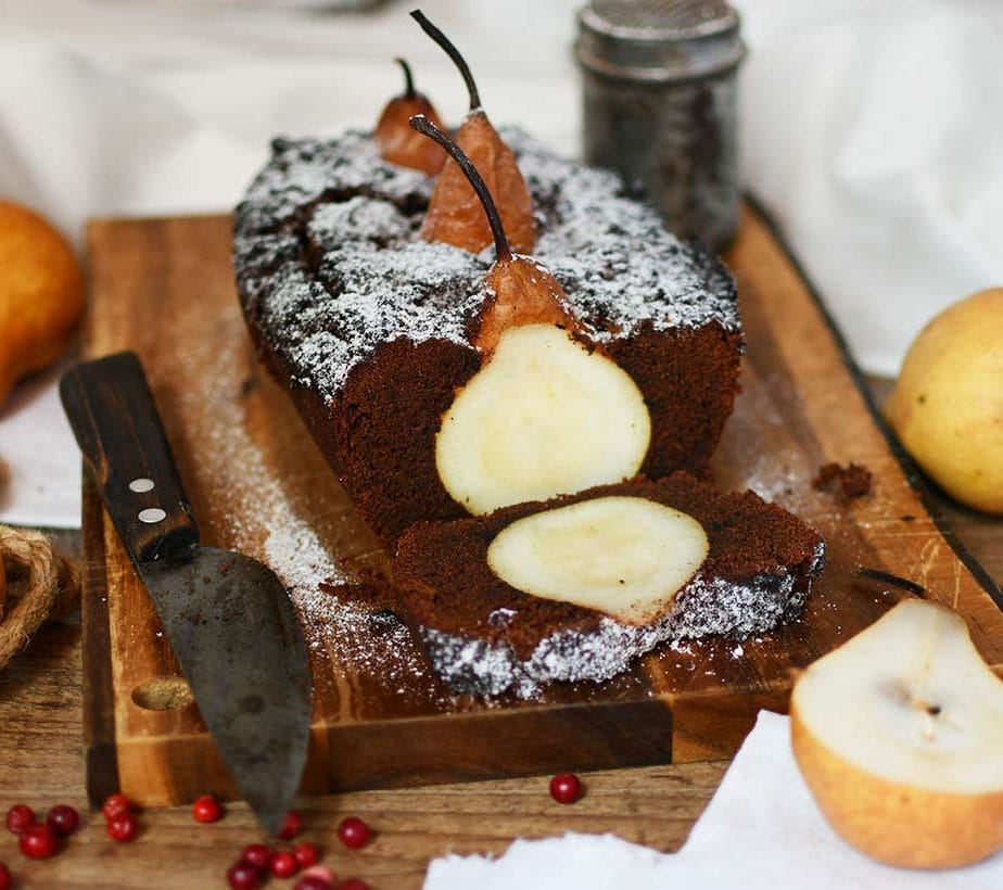 Low Carb Schokokuchen, Birnen-Schoko Kuchen, Schoko-Birnen Kuchen