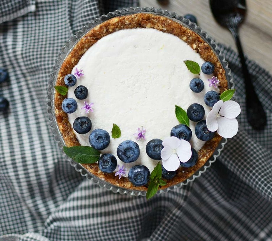 Käsekuchen vegan mit Mandel, Mandelcheesecake ohne Zucker, Mandelkuchen zuckerfrei, Cheesecake vegan