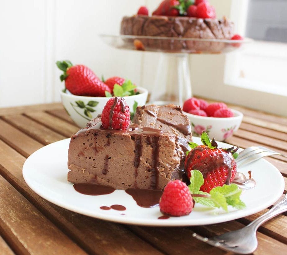 Schoko Cheesecake zuckerfrei und vegan, Zuckerfreier Schoko Cheesecake vegan, Veganer Cheesecake mit Schoko