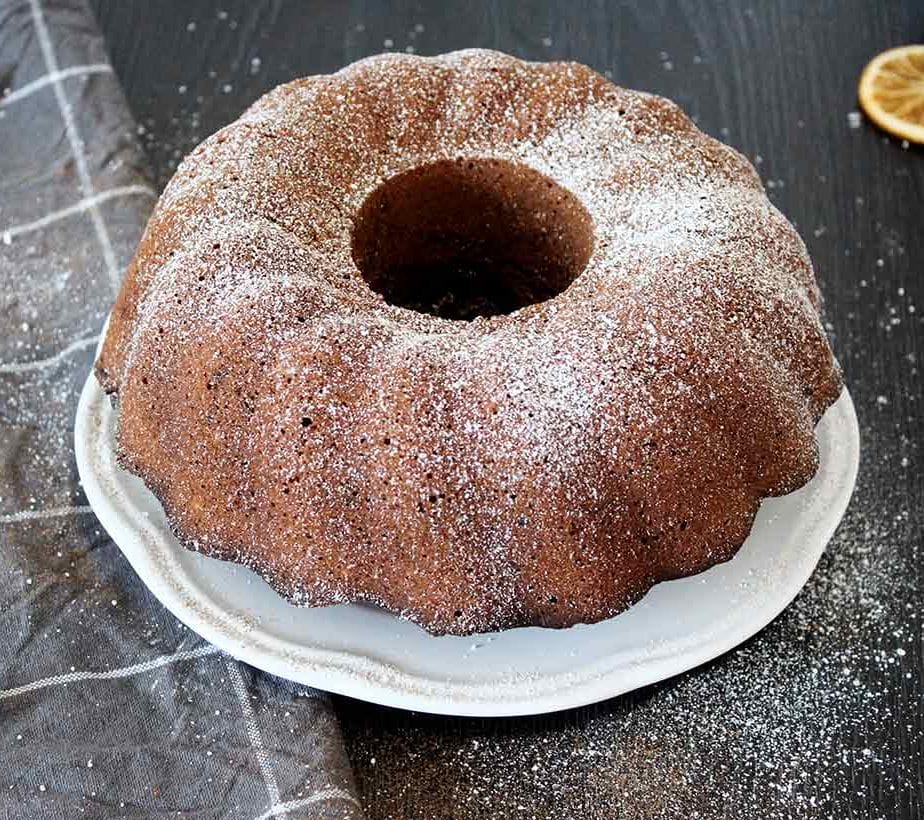 Dinkel-Marzipan Gugelhupf, Gugelhupf mit Birkenzucker, Gesunder Gugelhupf mit Marzipan, Gesunder Dinkel Gugelhupf