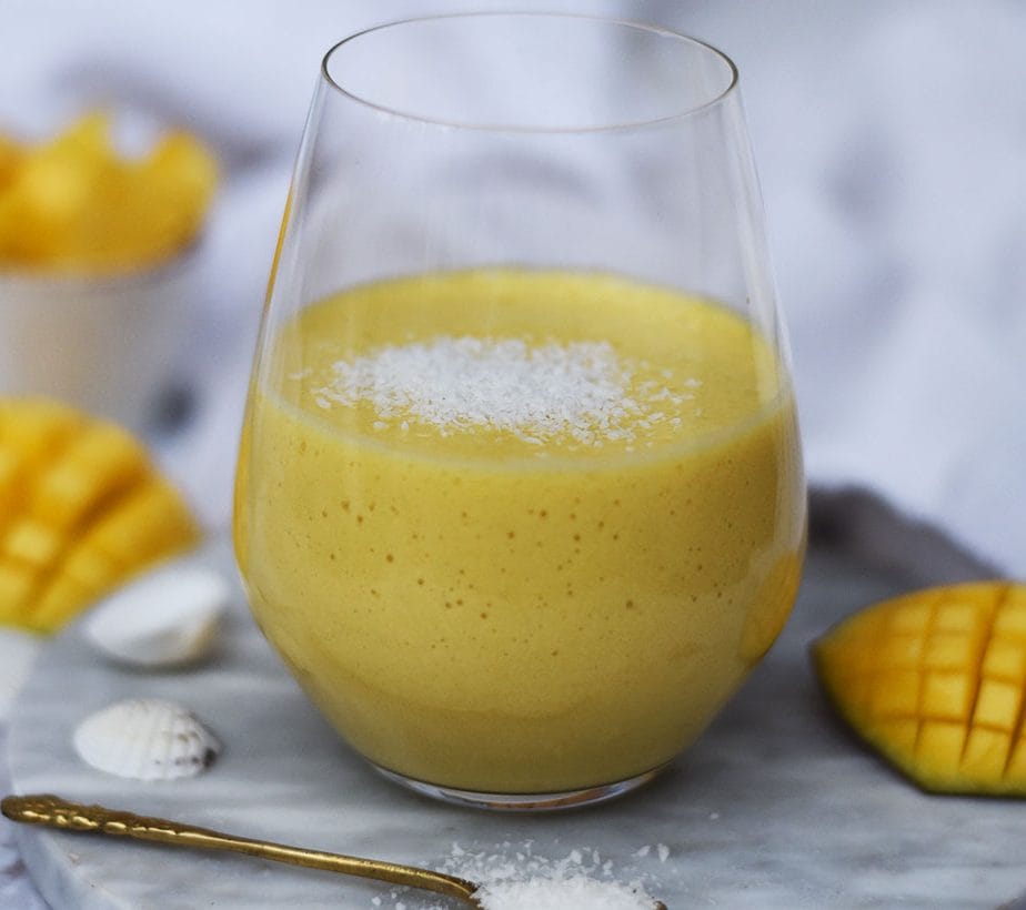 Mango Lassi ohne Zuckerzusatz, Mango Lassi einfach, Mango Lassi zuckerreduziert, Mango Lassi indisch, Mango Lassi mit Xylit, Mango Lassi mit Birkenzucker