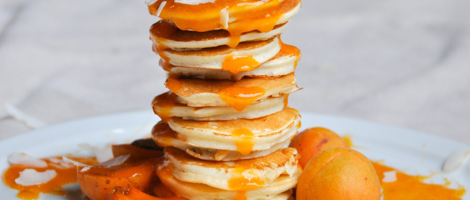 Quark Pancakes mit Aprikosen, bananen pancakes, Pancakes, Protein Pancakes