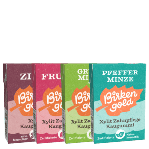 Birkengold Produktkategorie Zahnpflege Xylit Kaugummi plastikfrei