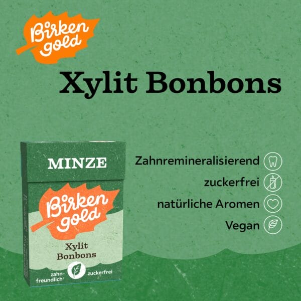 Birkengold Bonbons Minze 30 g Infografik