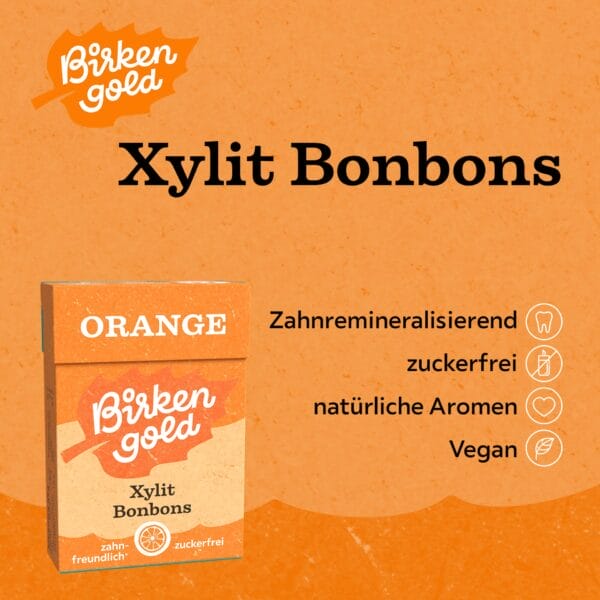 Birkengold Bonbons Orange 30 g Infografik