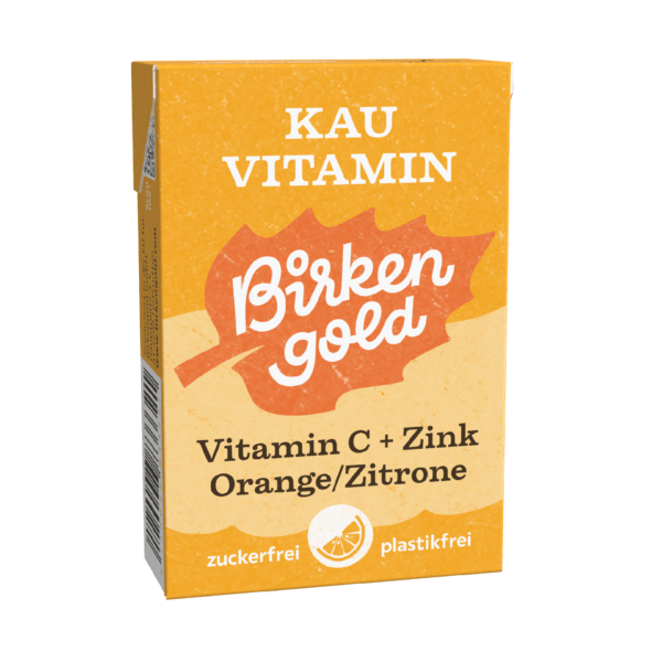 Birkengold Kau-Vitamin 20 Stück plastikfrei Verpackung Perspektive