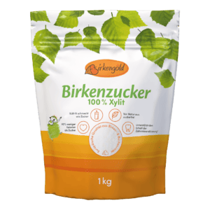 Birkengold Birkenzucker im 1 kg Beutel Vorderansicht