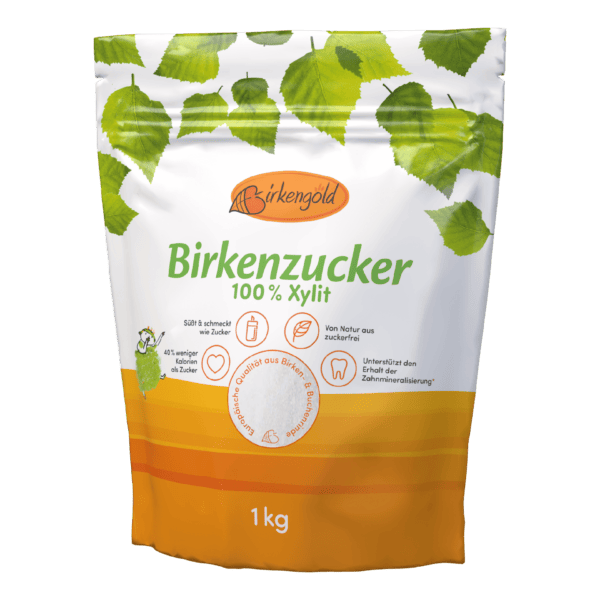 Birkengold Birkenzucker im 1 kg Beutel Perspektive