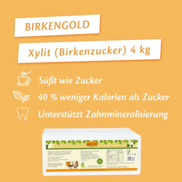 Birkengold Xylit 4 kg Karton Infografik