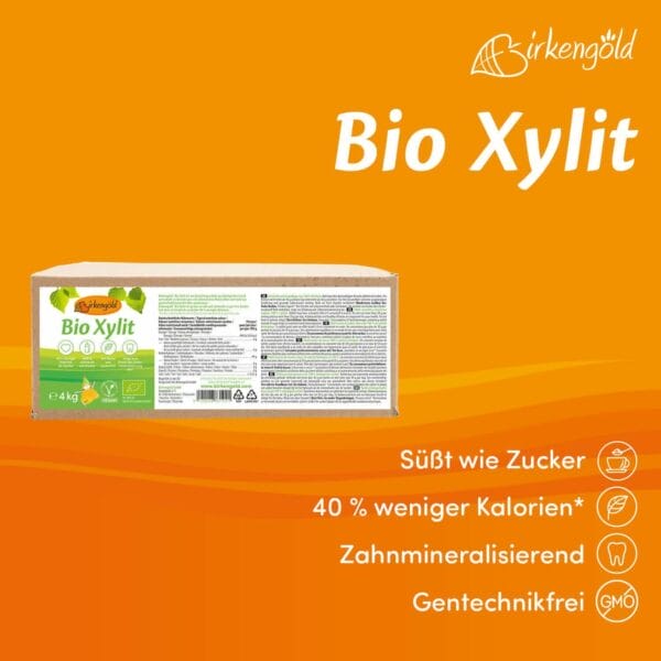 Birkengold Bio Xylit Birkenzucker 4 kg Infografik