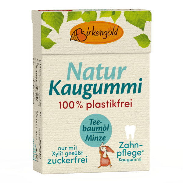 Birkengold Kaugummi Teebaumöl Minze Flip Top 20 Stück