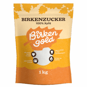 Packung Birkenzucker 1kg Birkengold, 100% Xylit, zahnfreundlich, naturzuckerfrei. Süßstoff mit 40% weniger Kalorien.