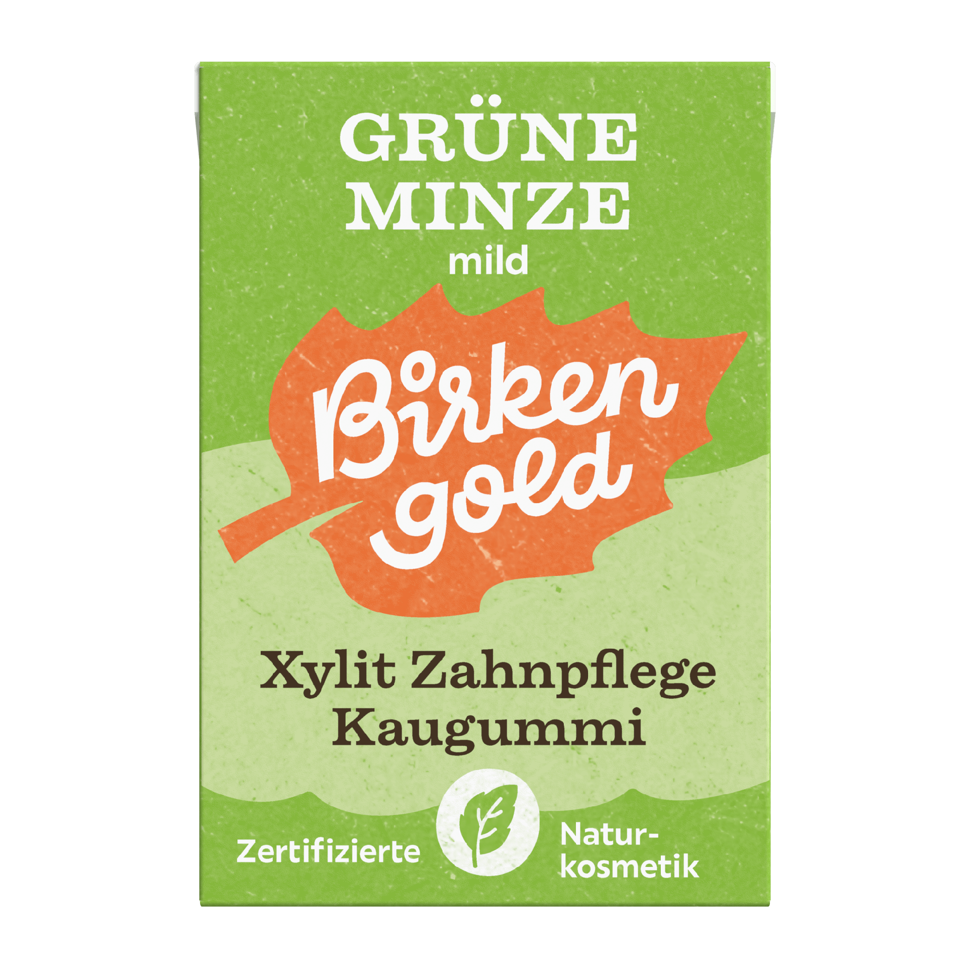 Grüne Minze Xylit Zahnpflege Kaugummi von Birkengold, zertifizierte Naturkosmetik.