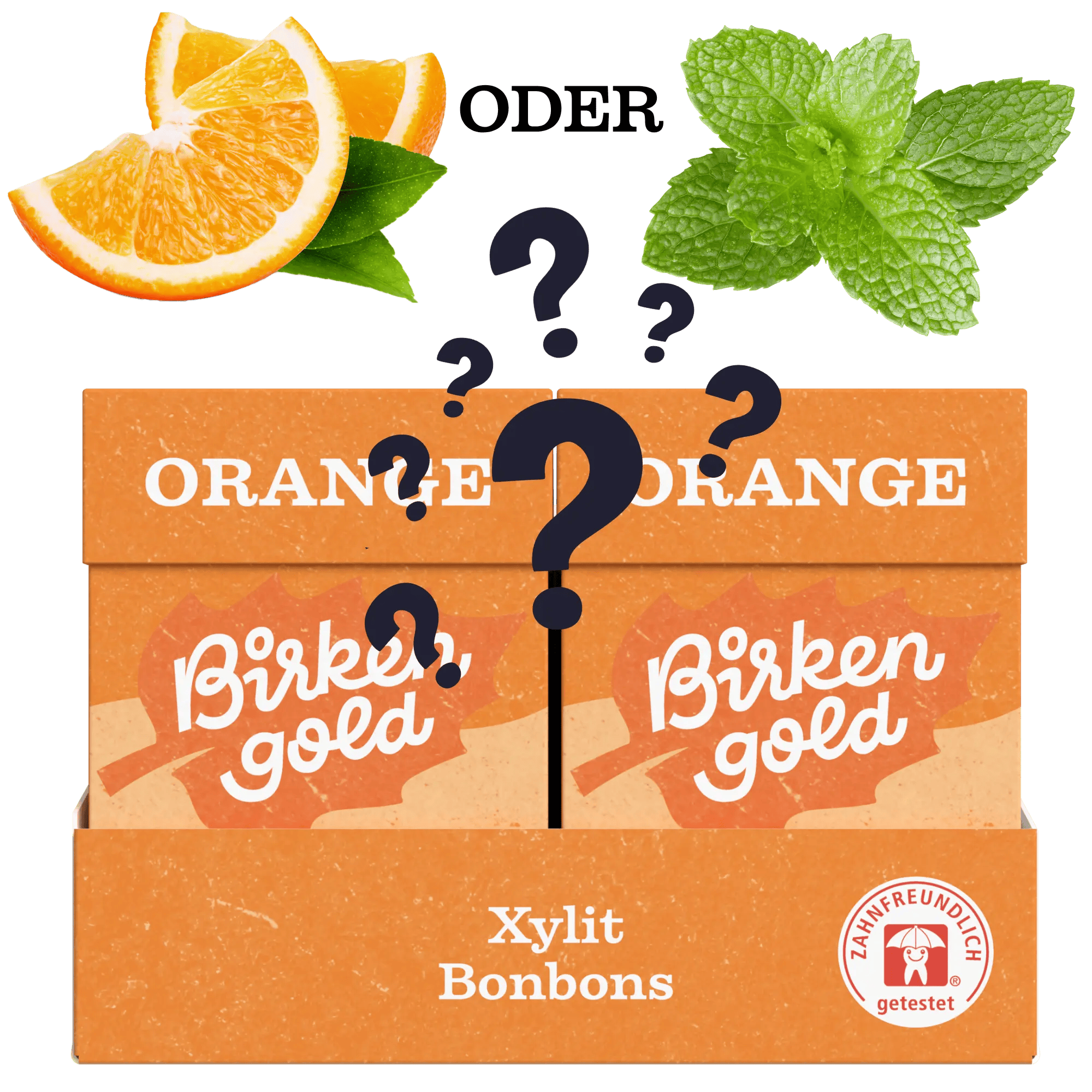 Überraschungs Bonbons Minze oder Orange